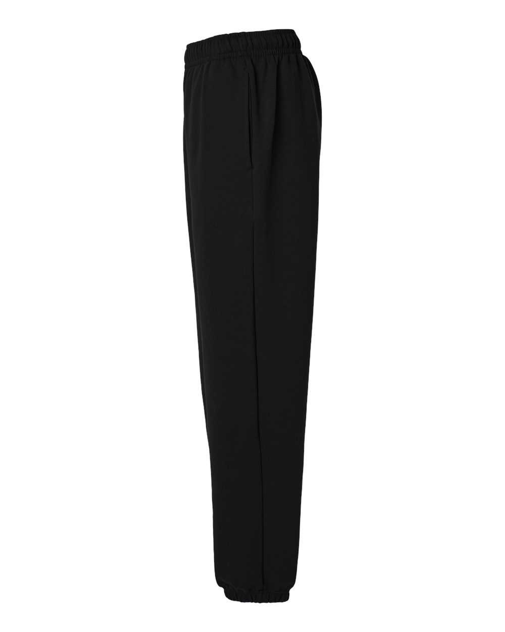 Left View of Black 10 oz. Heavyweight Sweatpants - 4737