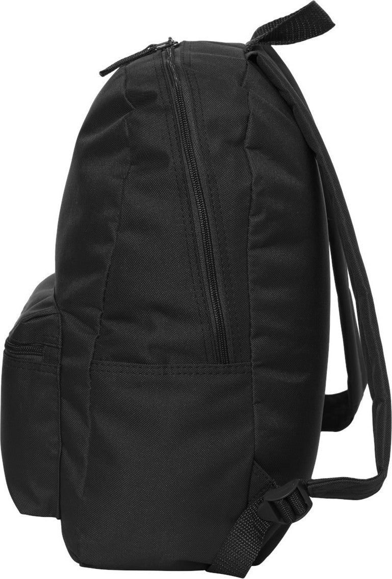 Left View of Black 16&quot; Basic Backpack - 7709
