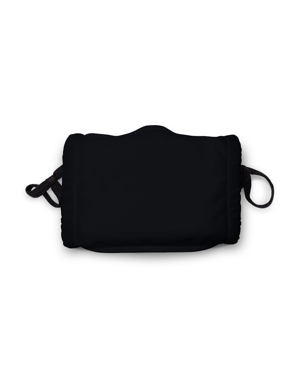 Left View of Black 2-Ply Cotton Pocket Face Mask - MKPKCR