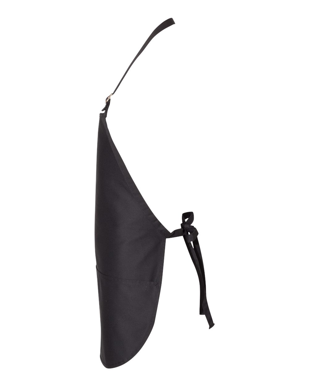 Left View of Black Adjustable Neck Strap Apron - 5507