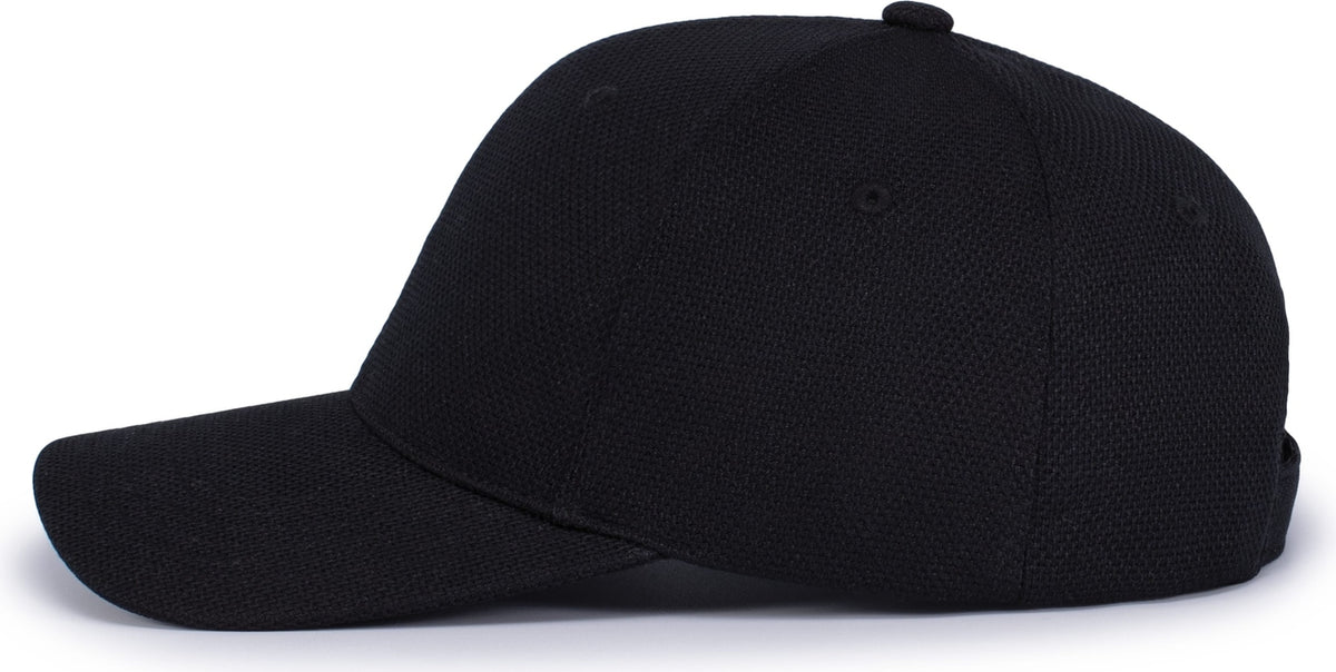 Left View of BLACK ADJUSTABLE WICKING MESH CAP