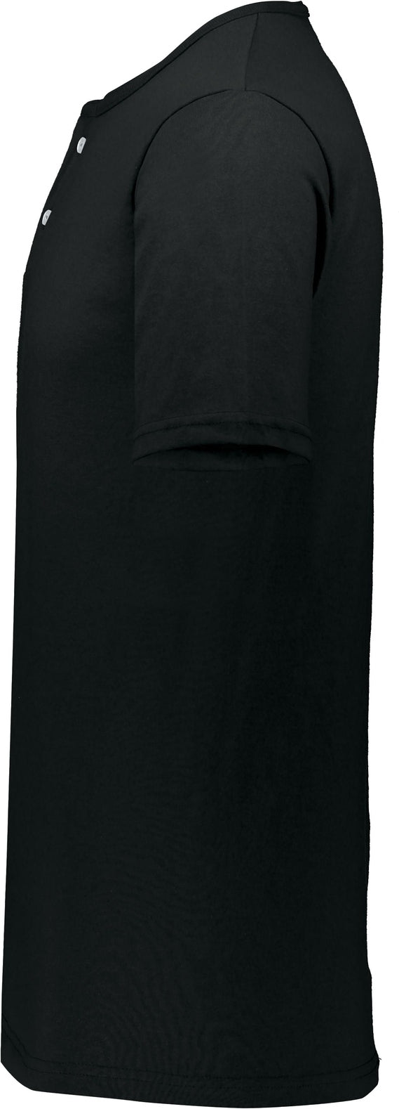 Left View of BLACK ADULT TWO-BUTTON BASEBALL