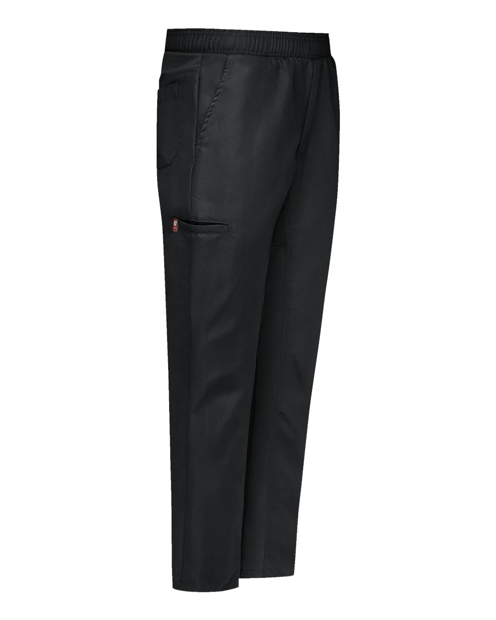 Left View of Black Airflow Chef Pants - 0P4M