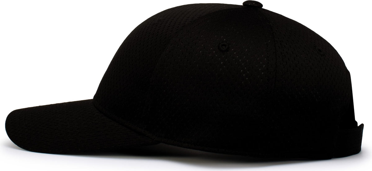 Left View of BLACK ATHLETIC MESH CAP