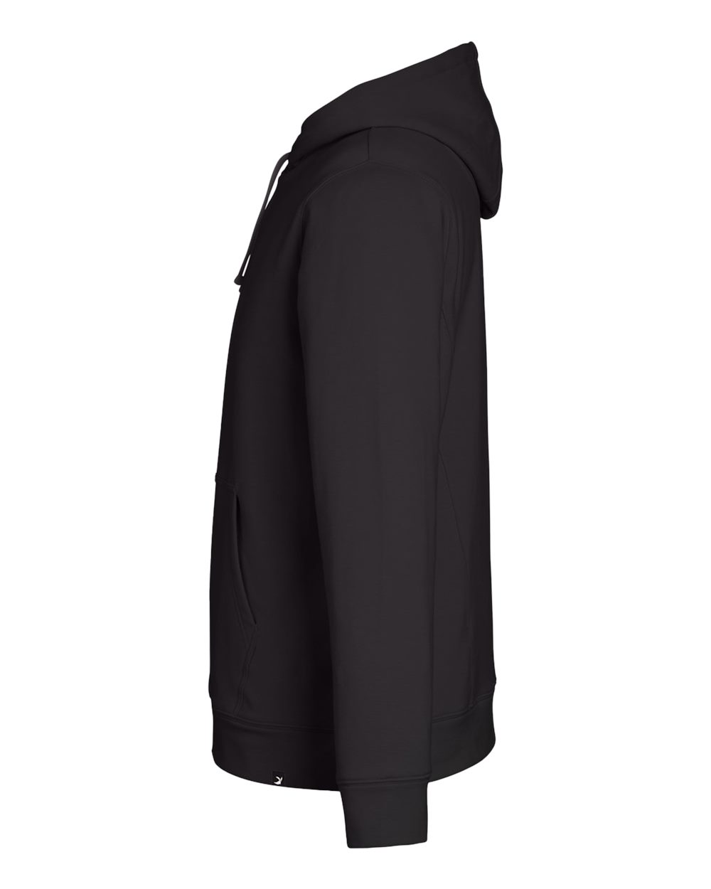 Rear View of Black Atlas Hooded Sweatshirt - MDP1652