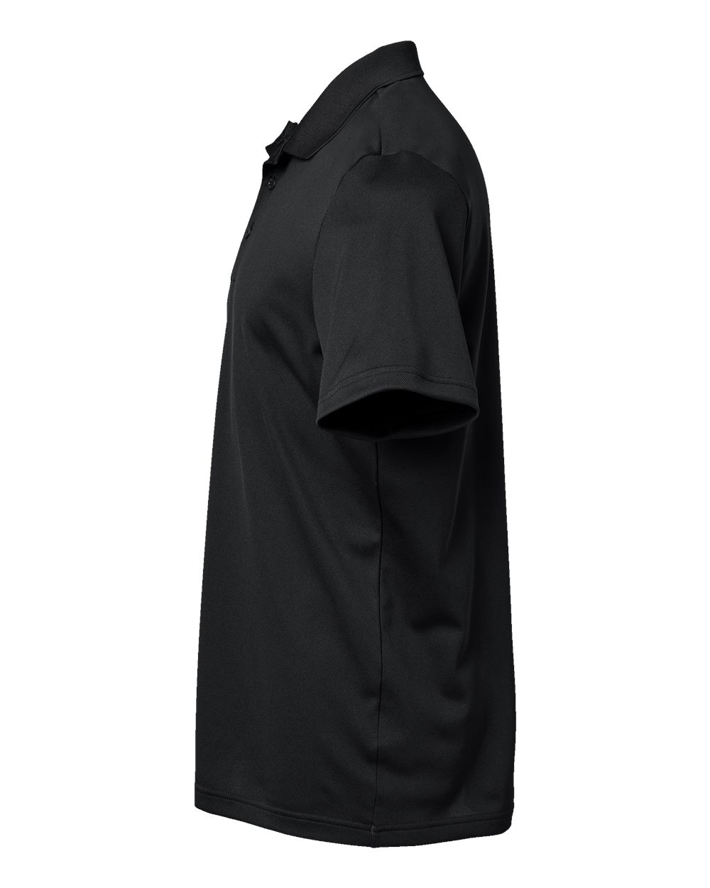 Left View of Black Basic Sport Polo - A430 plain