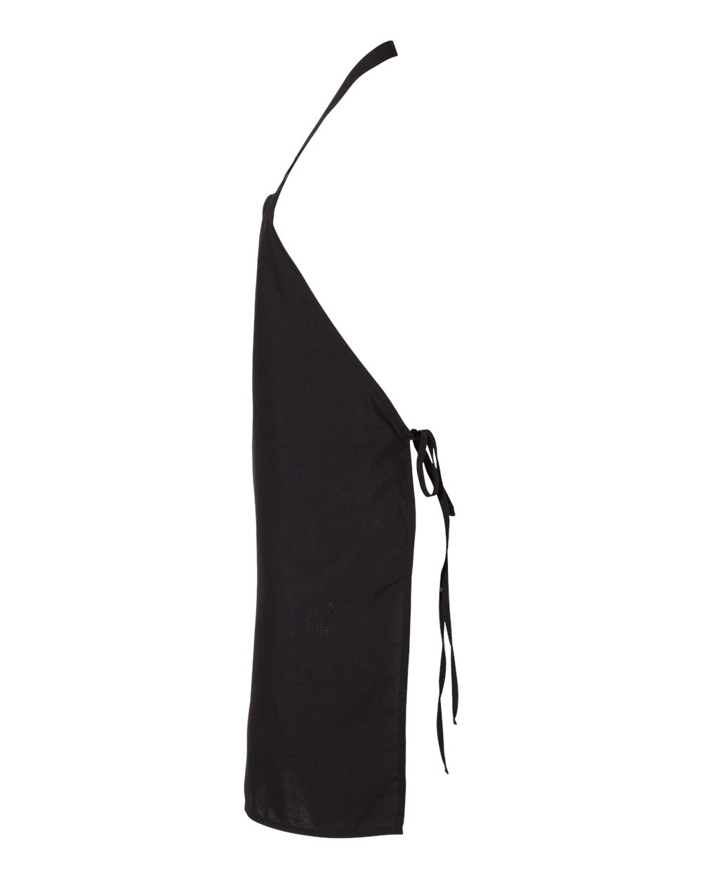 Left View of Black Bib Apron - Q4010