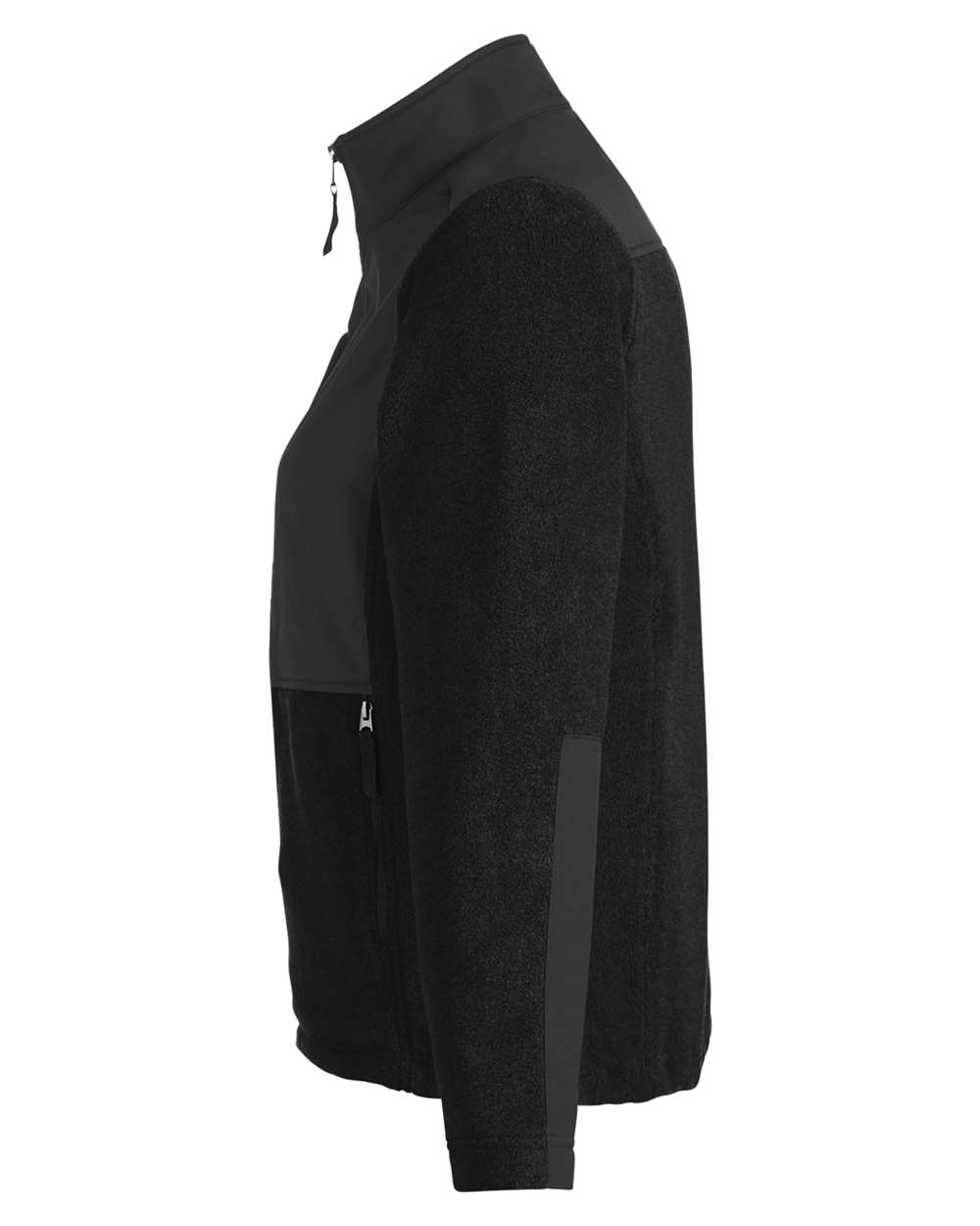 Left View of Black/ Black Women's Journey Summit Hybrid Full-Zip - CE890W