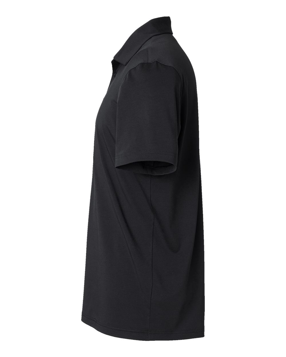 Left View of Black Blend Polo - A590