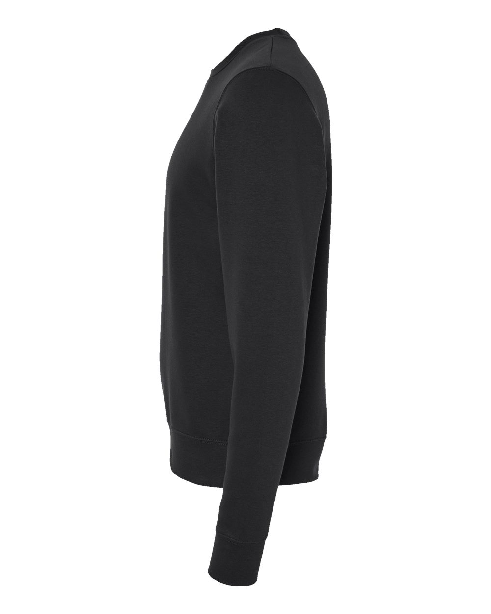 Left View of Black BTB Fleece Crewneck Sweatshirt - 8721