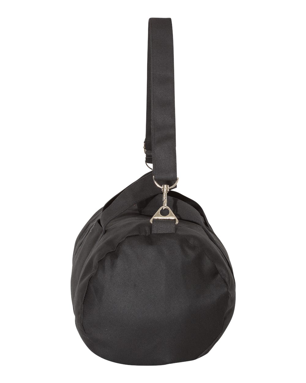 Left View of Black Canvas Duffel Bag - 3301