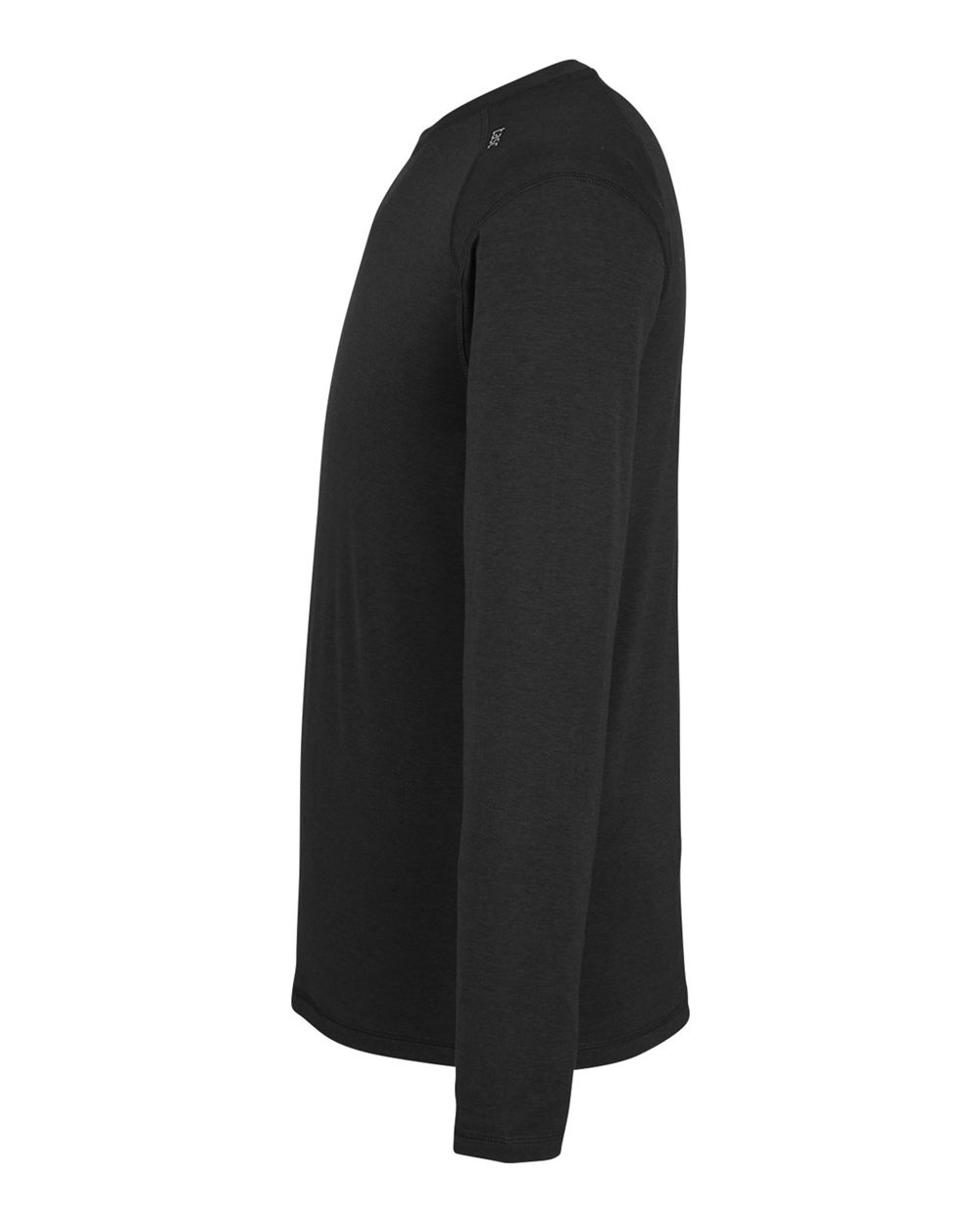 Rear View of Black Carrollton Fitness Long Sleeve T-Shirt - TM310