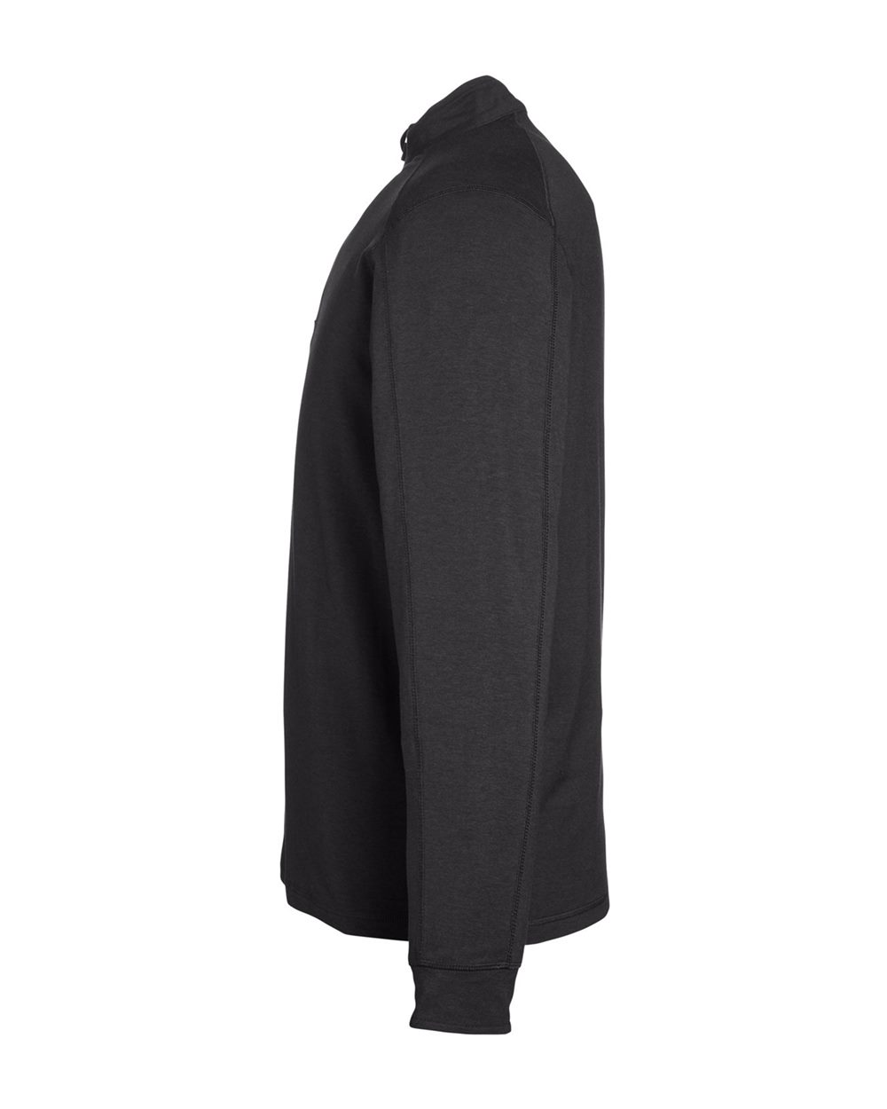 Rear View of Black Carrollton Quarter-Zip Pullover - TM109AB