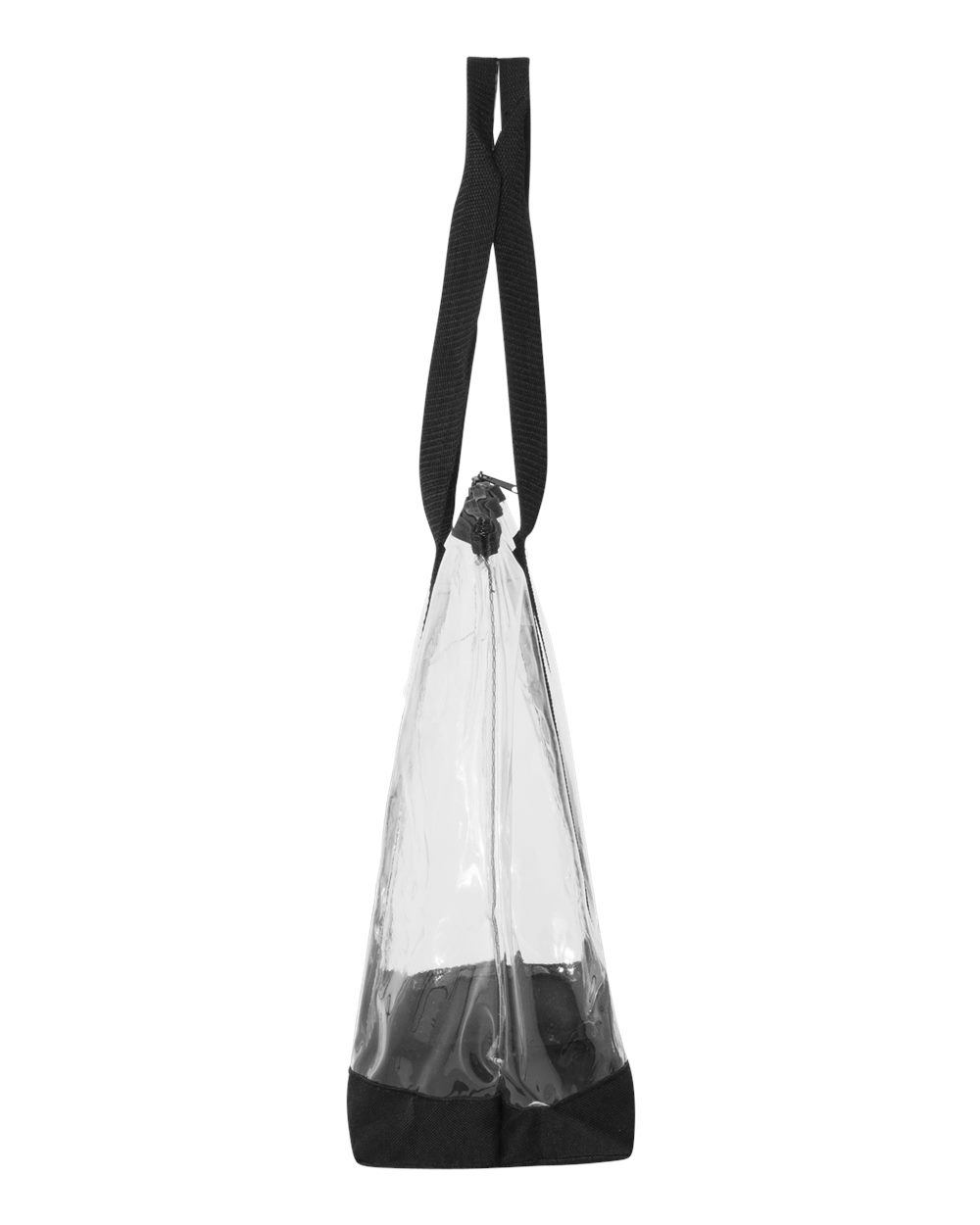 Left View of Black Clear Boat Tote - 7009