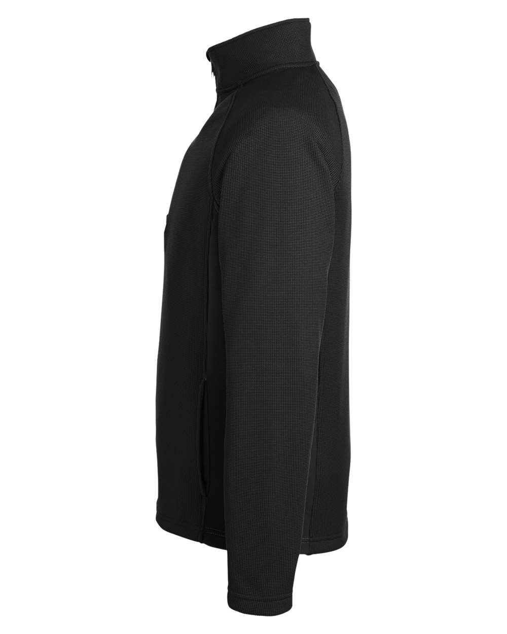 Rear View of Black Constant Half-Zip Sweater - S16561