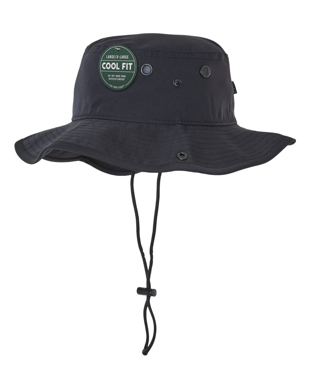 Left View of Black Cool Fit Booney - CFB