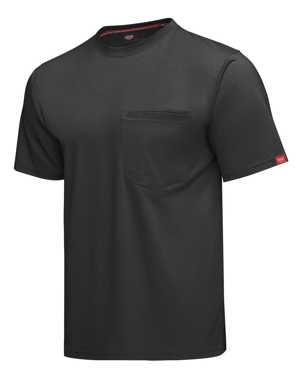 Left View of Black Cooling Pocket T-Shirt - TKM2