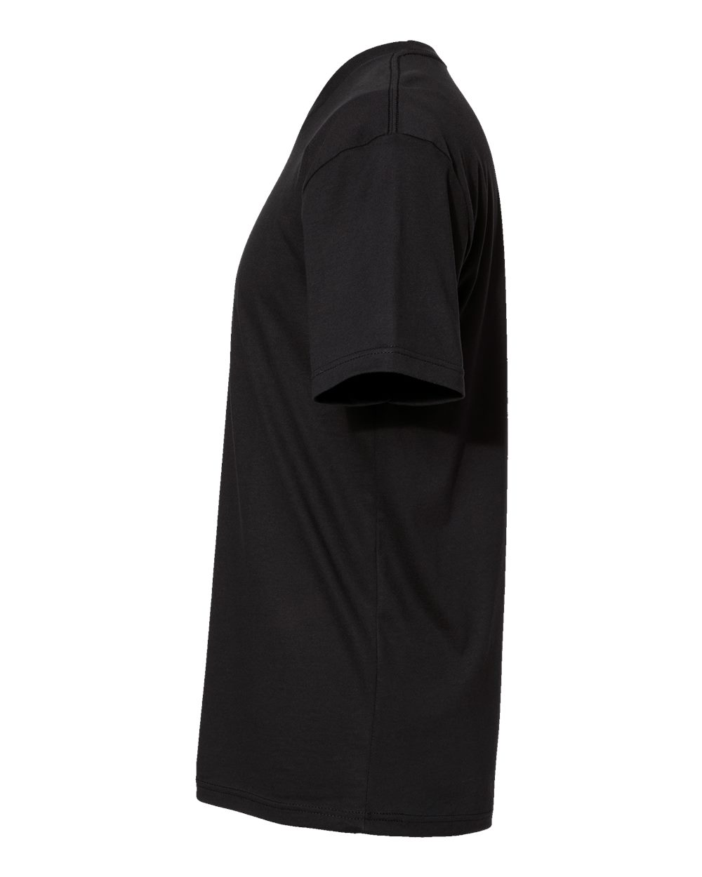 Left View of Black Cotton T-Shirt - 3600