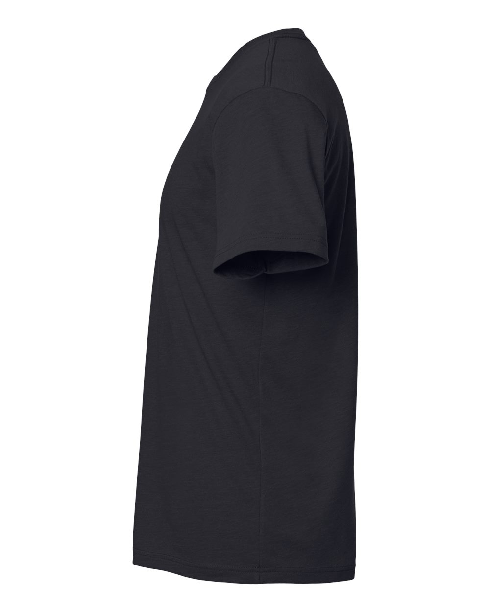 Left View of Black CVC T-Shirt - 6210