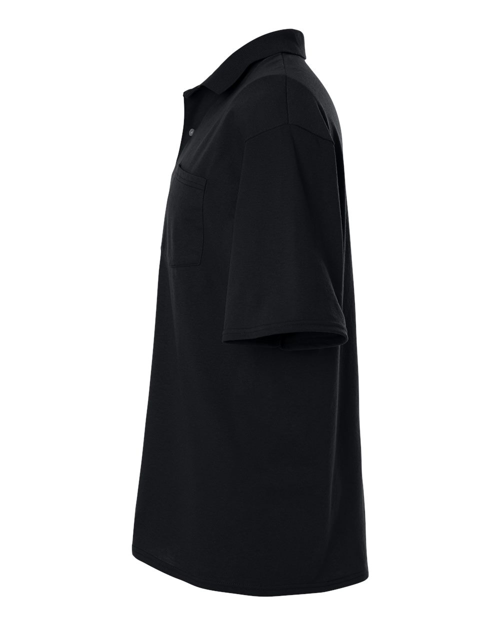 Left View of Black Dri-Power® Polo with Pocket - 436MP
