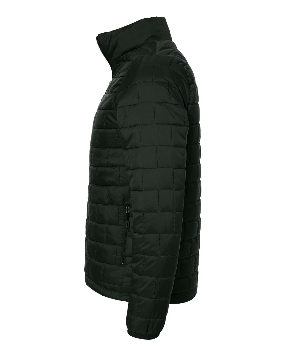 Left View of Black Elemental Puffer Jacket - 8713
