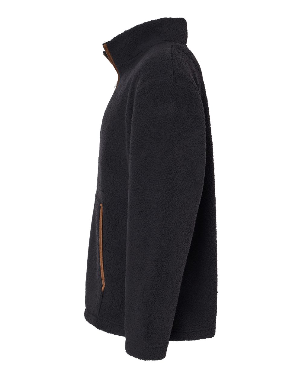 Left View of Black Everest Quarter-Zip Fleece Pullover - BM8510