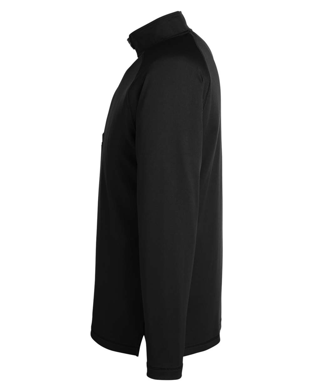 Rear View of Black Freestyle Half-Zip Pullover - S16797