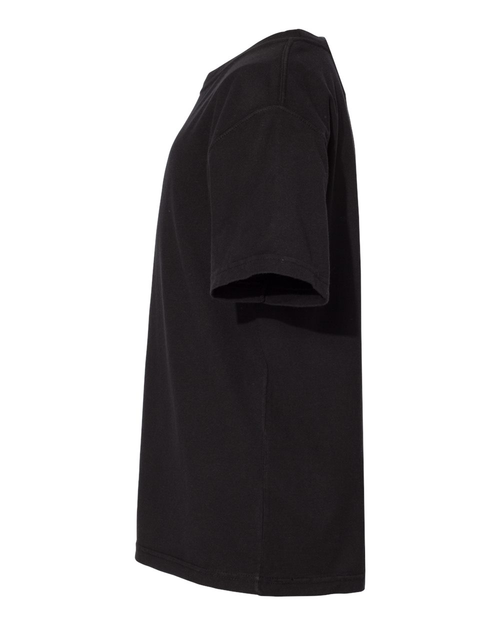 Left View of Black Garment-Dyed Youth T-Shirt - GDH175