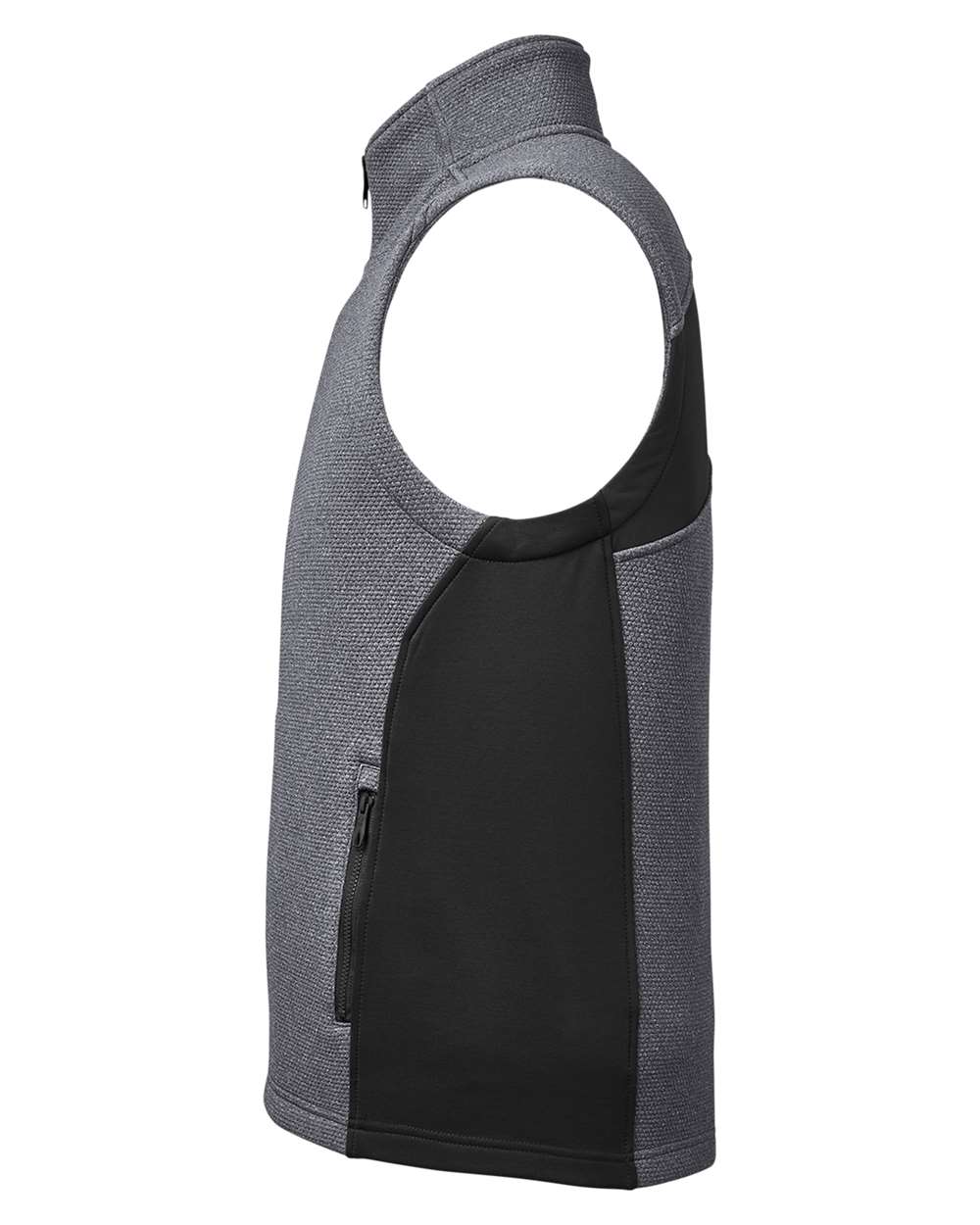 Rear View of Black Heather/ Black Pursuit Vest - S17274