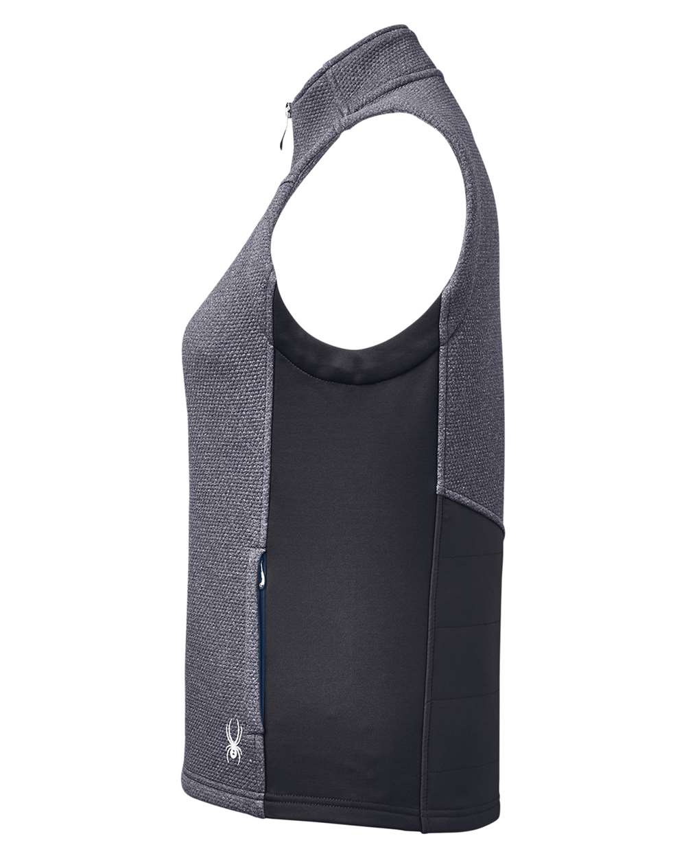 Rear View of Black Heather/ Black Women's Pursuit Vest - S17275