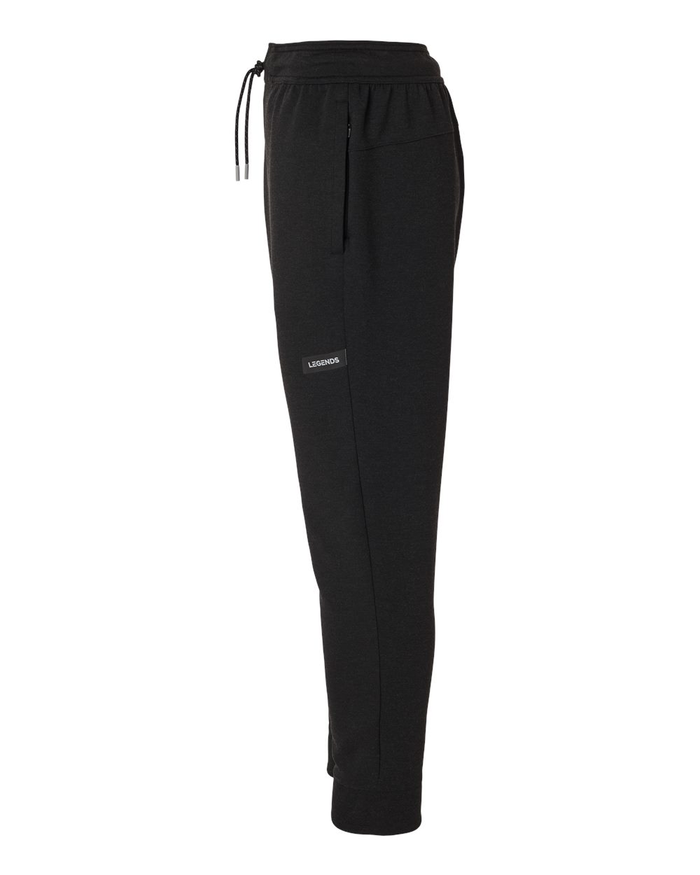 Left View of Black Heather Men's Hawthorne Tech Joggers - JGM000003
