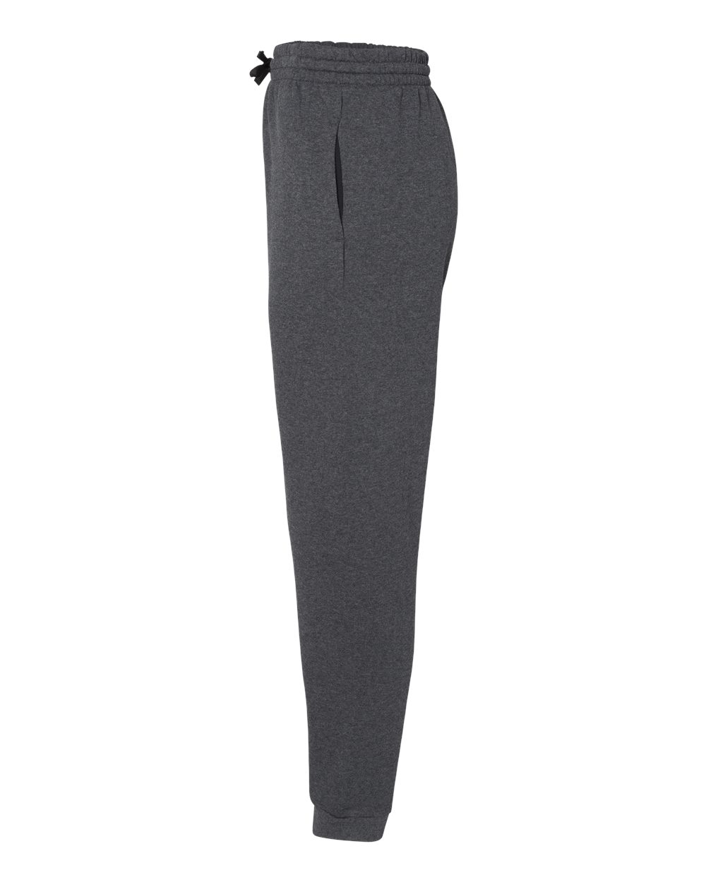 Left View of Black Heather Nublend® Joggers - 975MPR