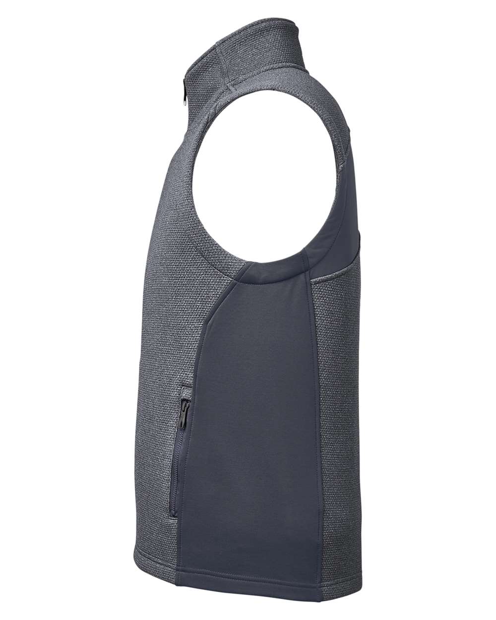 Rear View of Black Heather/ Polar Pursuit Vest - S17274