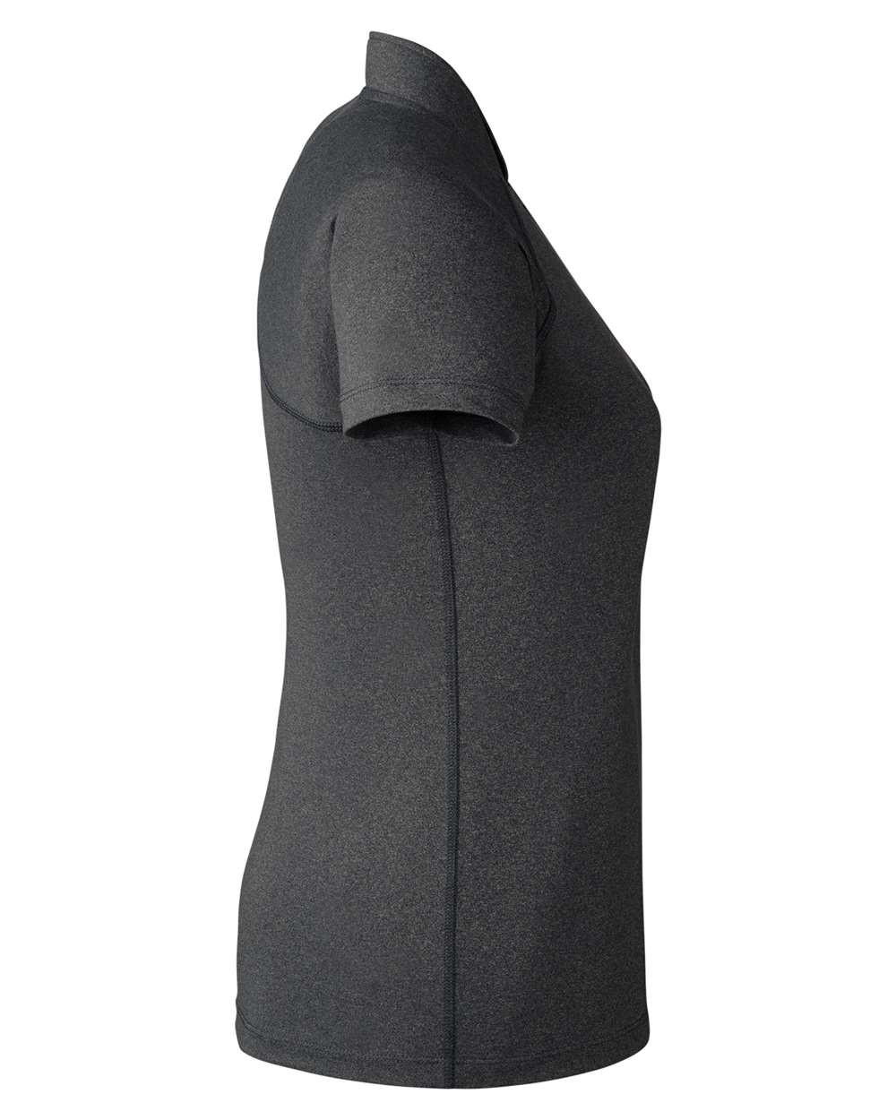 Rear View of Black Heather Women's Quinn Polo - SW200L