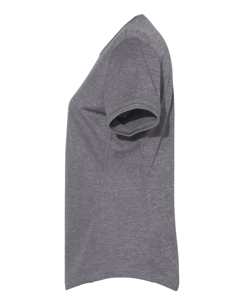 Left View of Black Heather Women&#39;s Sport T-Shirt - A377