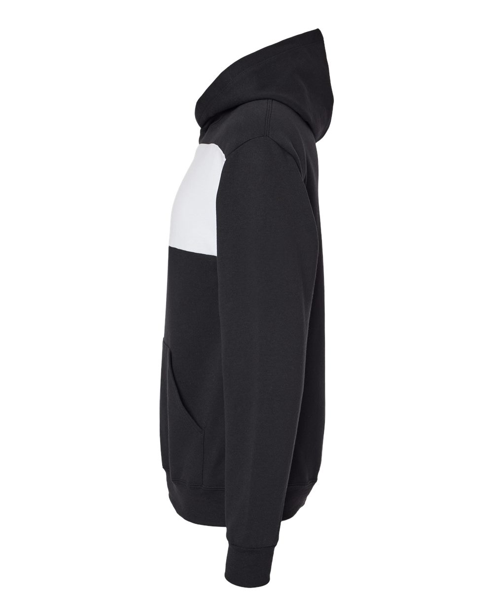 Left View of Black Ink/ White Nublend® Billboard Hooded Sweatshirt - 98CR