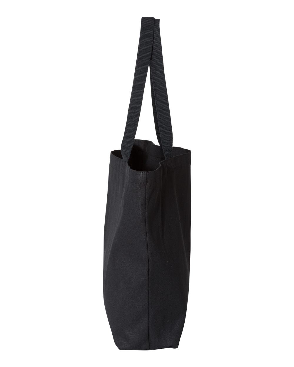 Left View of Black Isabella Tote - 8503