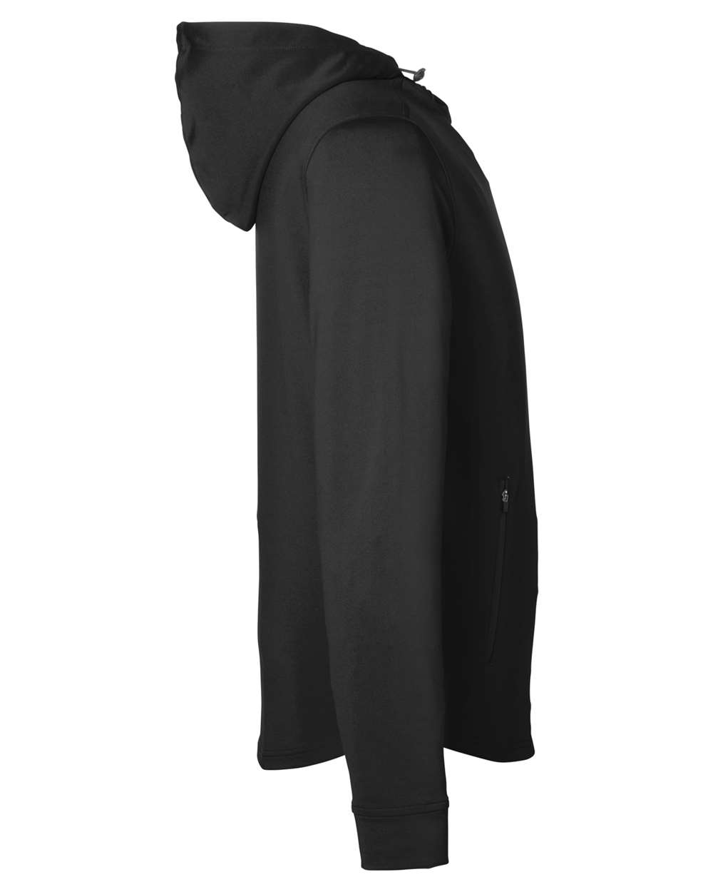 Rear View of Black Ivy Hooded Sweatshirt - SWI600