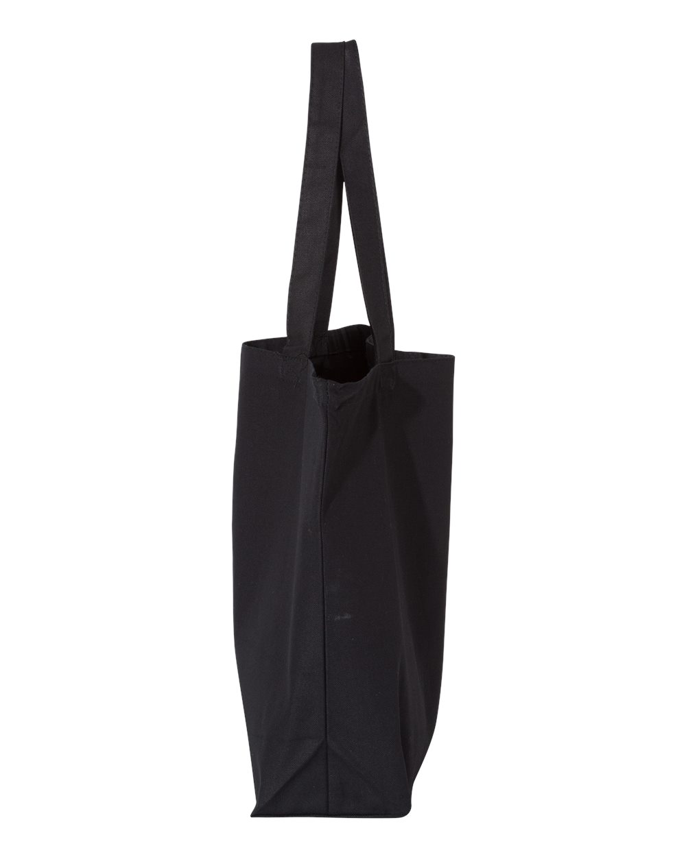 Left View of Black Jumbo Tote - OAD108
