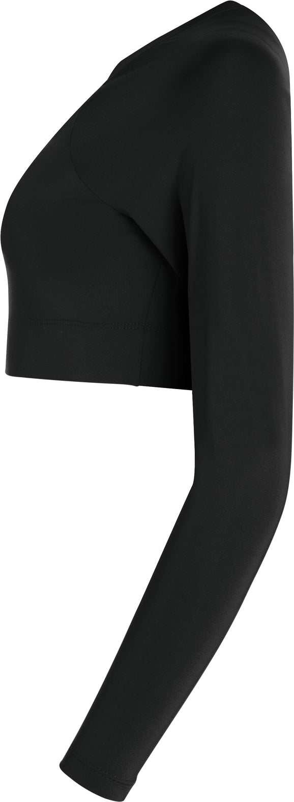 Left View of BLACK LADIES V-NECK LINER