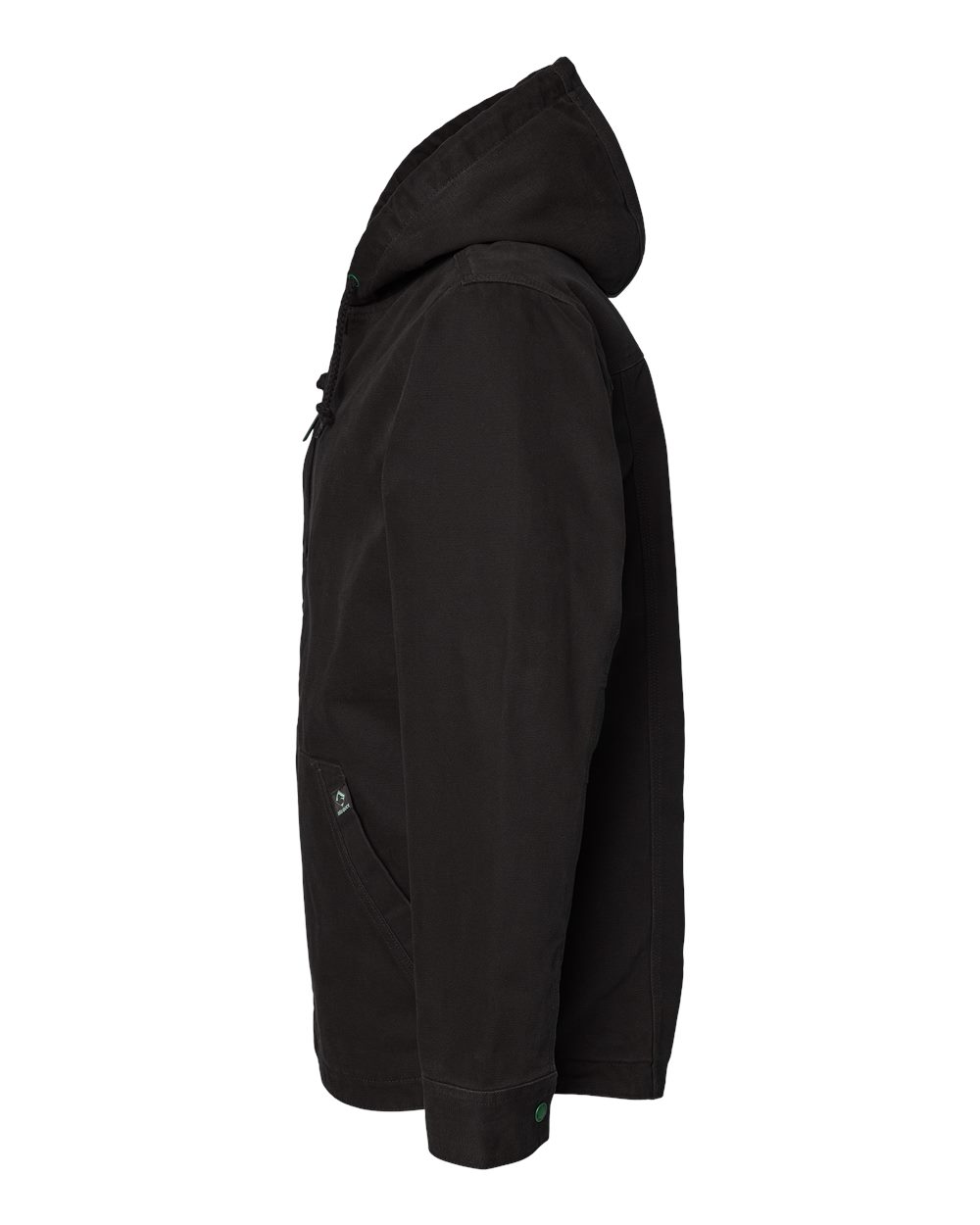 Left View of Black Laredo Boulder Cloth™ Canvas Jacket with Thermal Lining Tall Sizes - 5090T