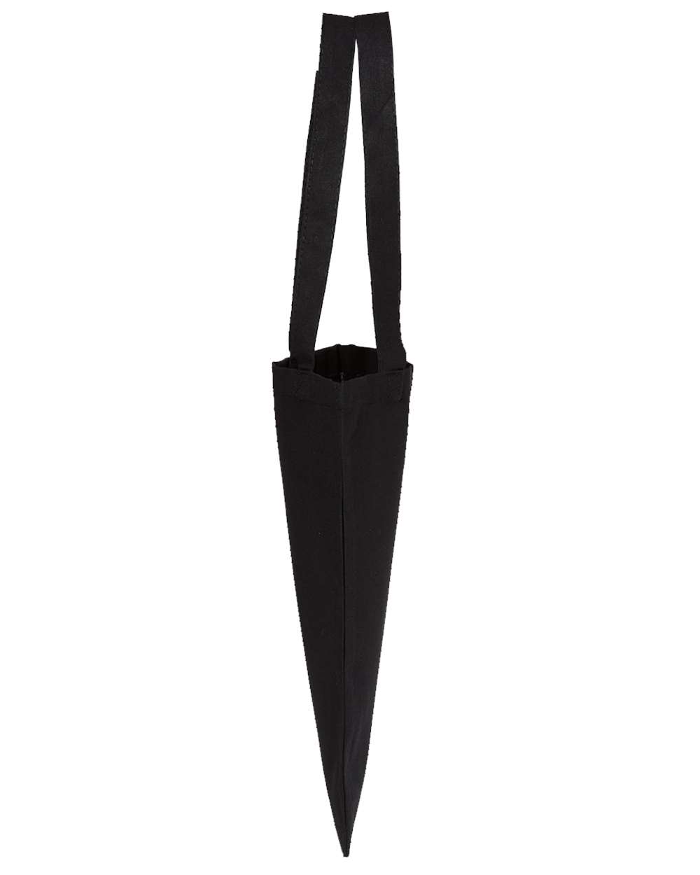 Left View of Black Large Canvas Tote - OAD117