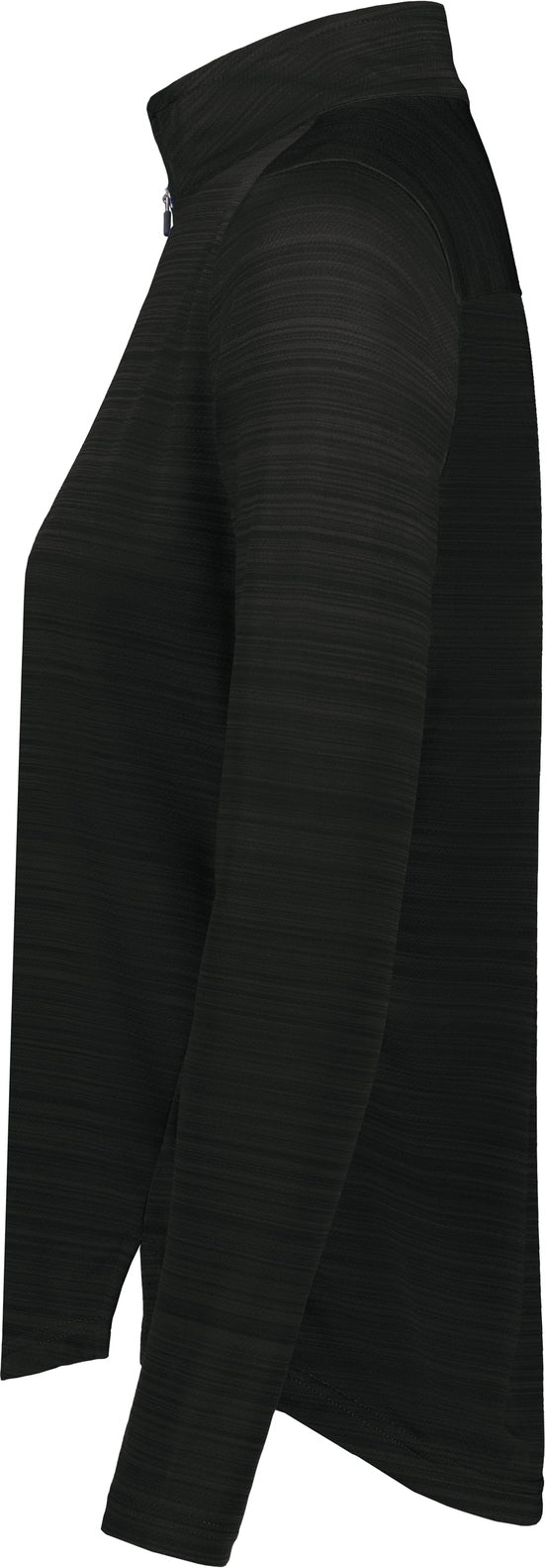 Left View of BLACK LDS PURSUIT 1/2 ZIP PULLOVER