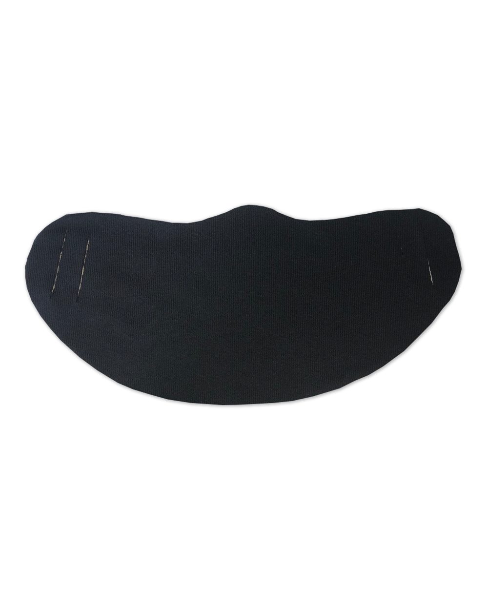Left View of Black Lightweight Fabric Face Cover - CVC 52/48 Cotton/Poly - ST323 plain