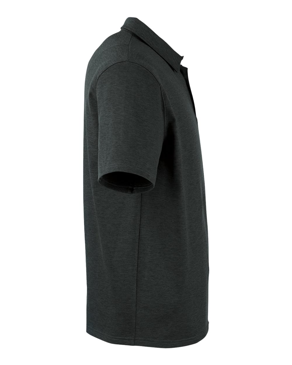 Rear View of Black Marbled Fairway Polo - MDP1799