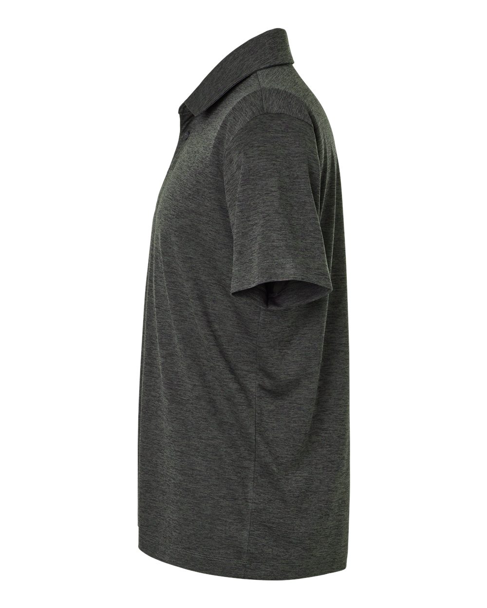 Left View of Black Melange Performance Mélange Polo - 4HM00