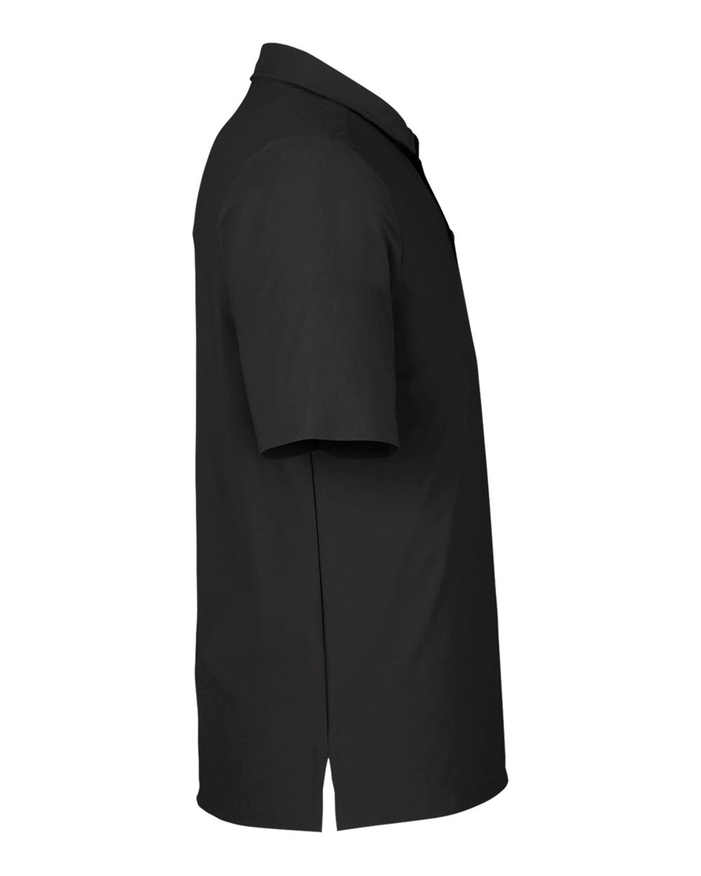Left View of Black Men&#39;s CrownLux Performance® Windsor Welded Polo - DG110