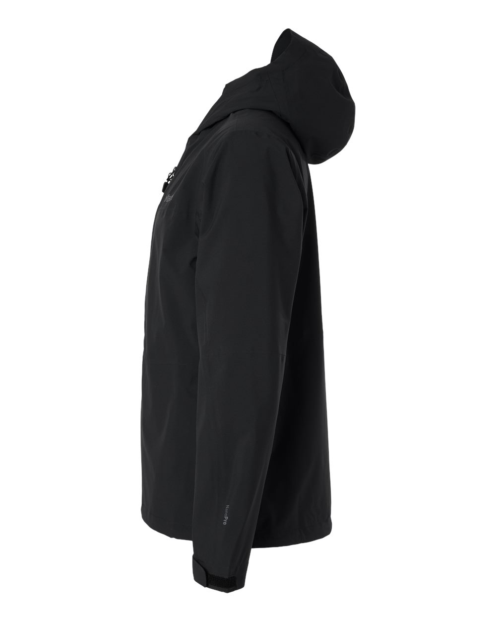 Left View of Black Men's PreCip Evo Flex Hooded Jacket - M16738