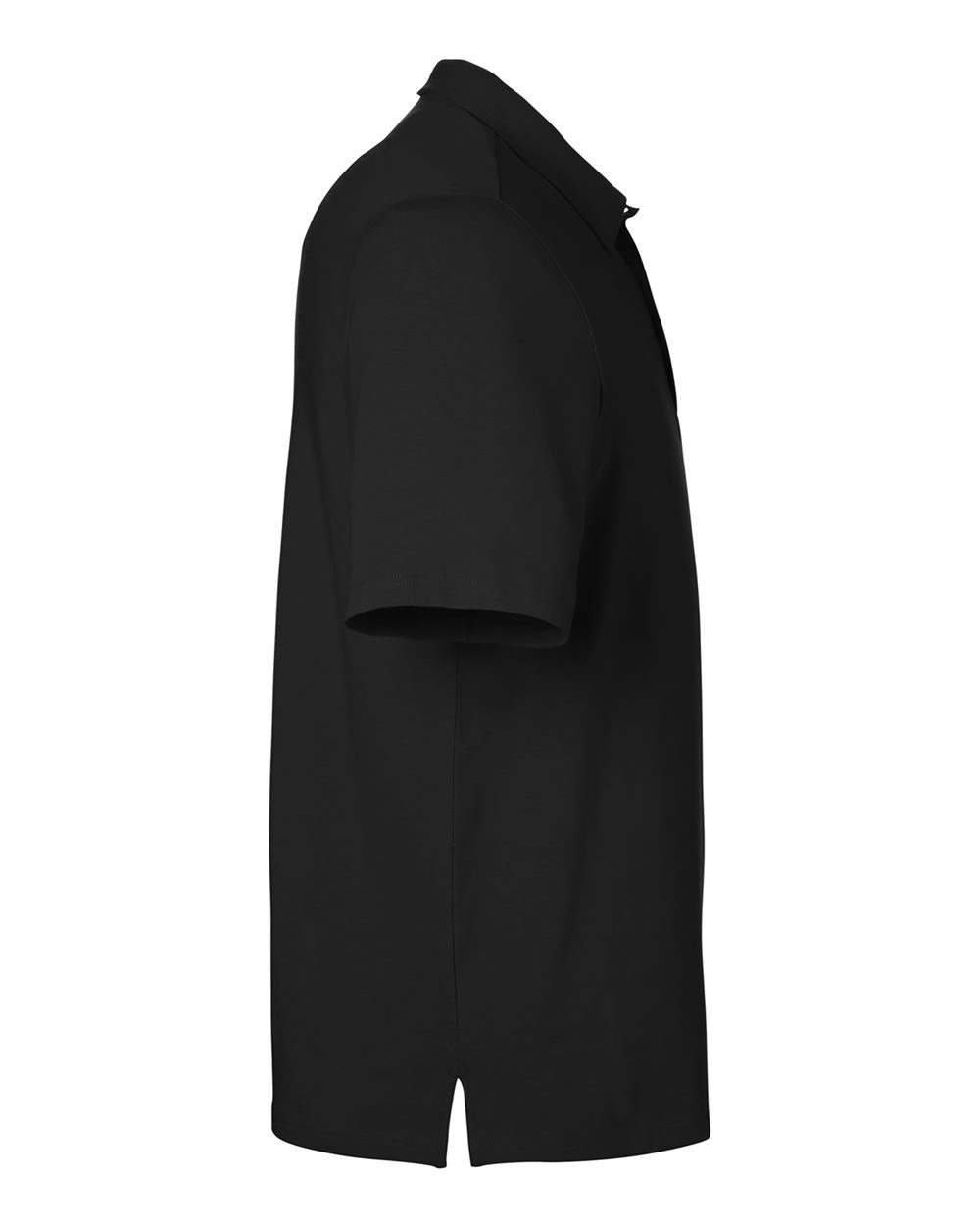 Left View of Black Men's Raleigh Stretch Polo - DG120