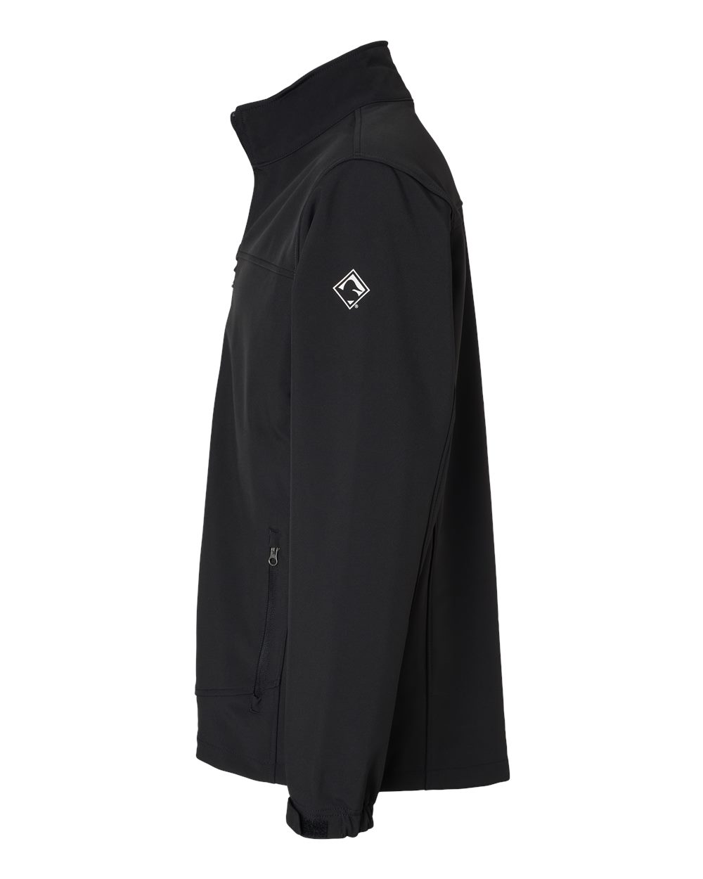 Left View of Black Motion Soft Shell Jacket Tall Sizes - 5350T